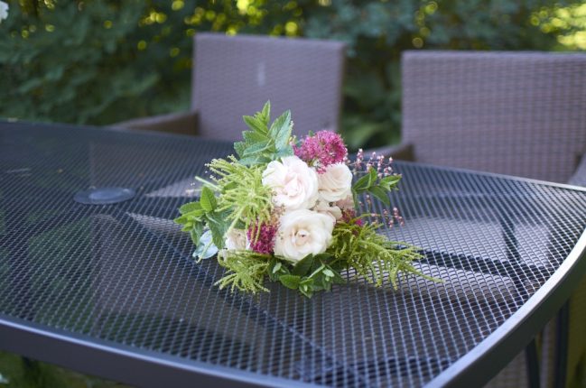 Růže, udatna, dlužichy, máta a mavuně.