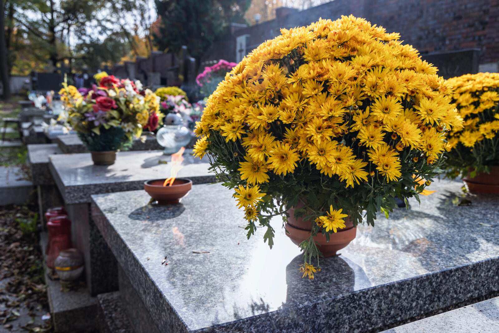 Výzdoba hrobů na dušičky / Depositphotos