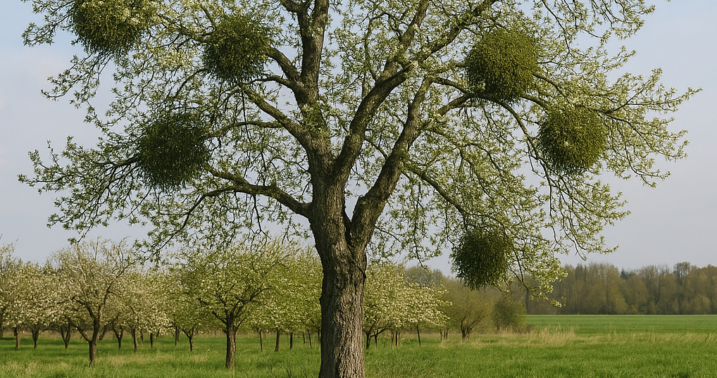 Jmelí na ovocném stromu / Pestrazahrada.cz